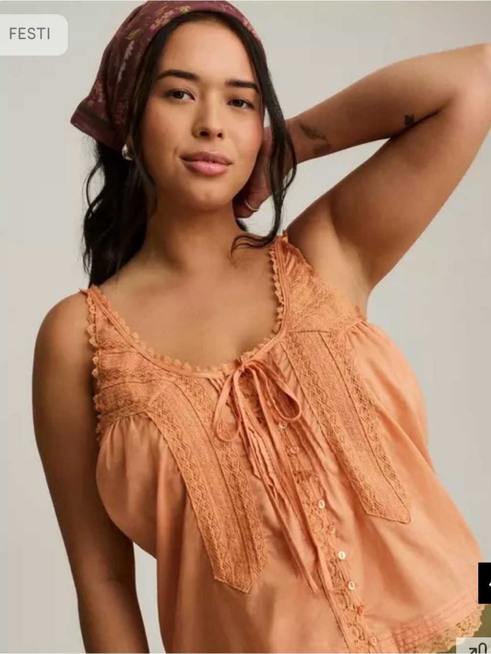 Torrid Festi Lace-Trim Tank